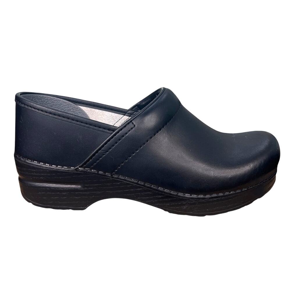 Dansko Women’s Professional Black Leather Clog Size 38 US 7.5/8